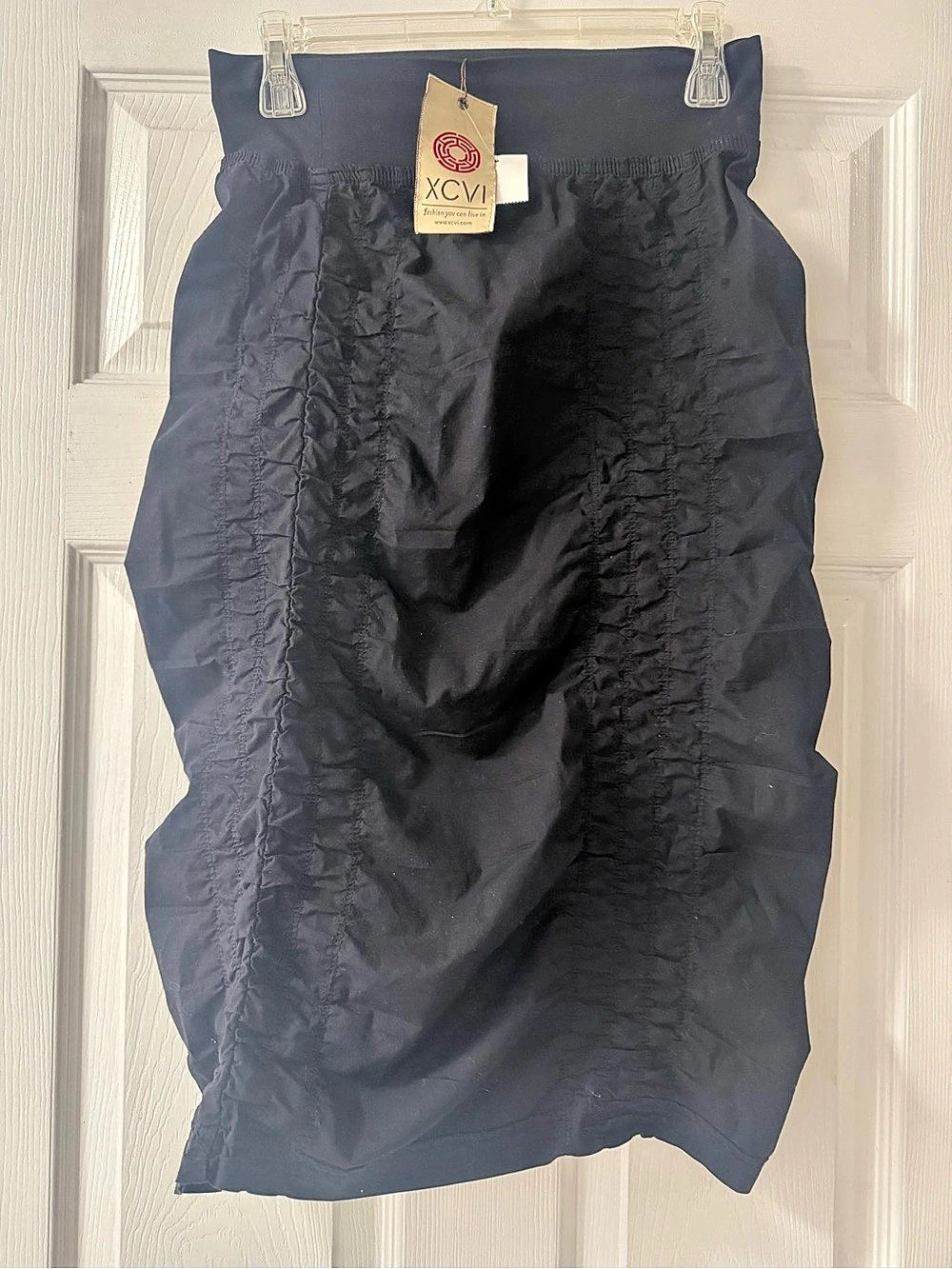 XCVI Trace Skirt Black Mido Skirt Size XS
